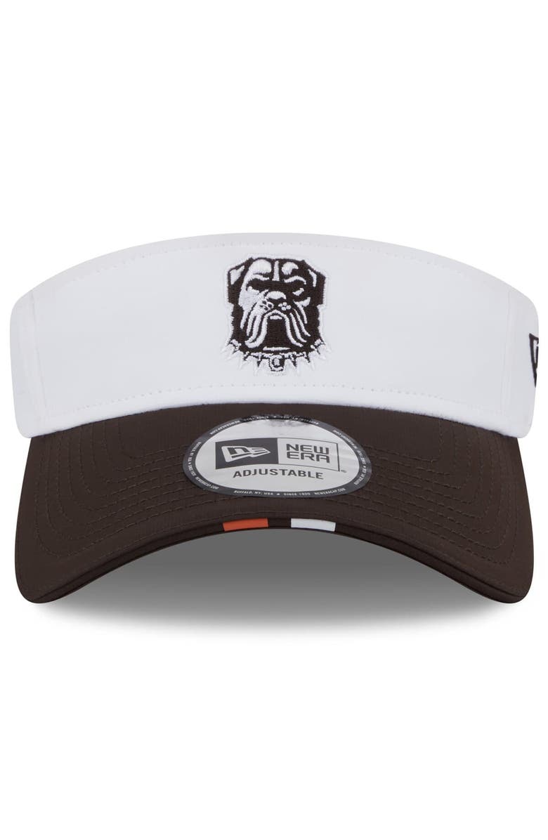 New Era Men's New Era White/Brown Cleveland Browns 2025 NFL Training Camp Adjustable Visor, Alternate, color, White