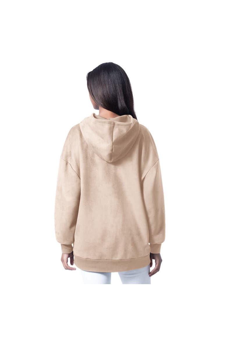 Women's G-III 4Her by Carl Banks  Cream Seattle Seahawks Best Hitter Oversized Tunic Pullover Hoodie, Alternate, color, Cream