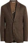 Jack Victor Hartford Brown Mélange Knit Wool & Silk Blend Sport Coat
