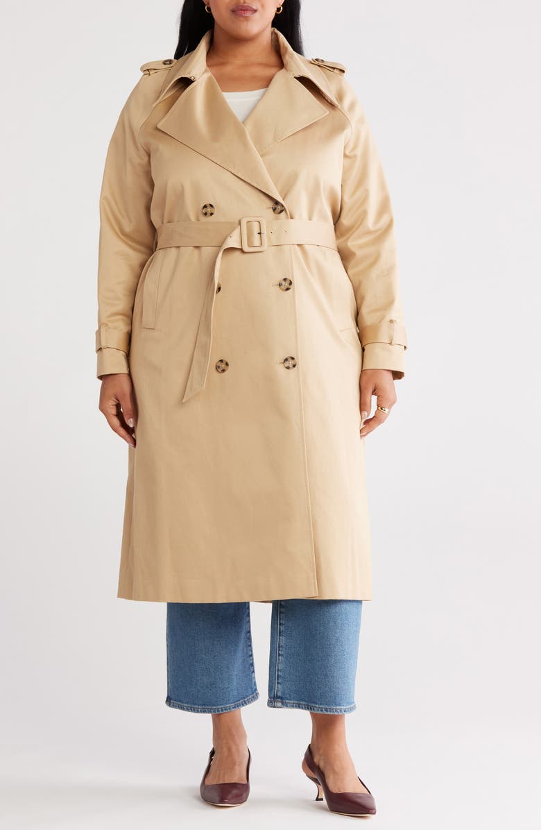 Caslon<sup>®</sup> Cotton Trench Coat, Alternate, color, 