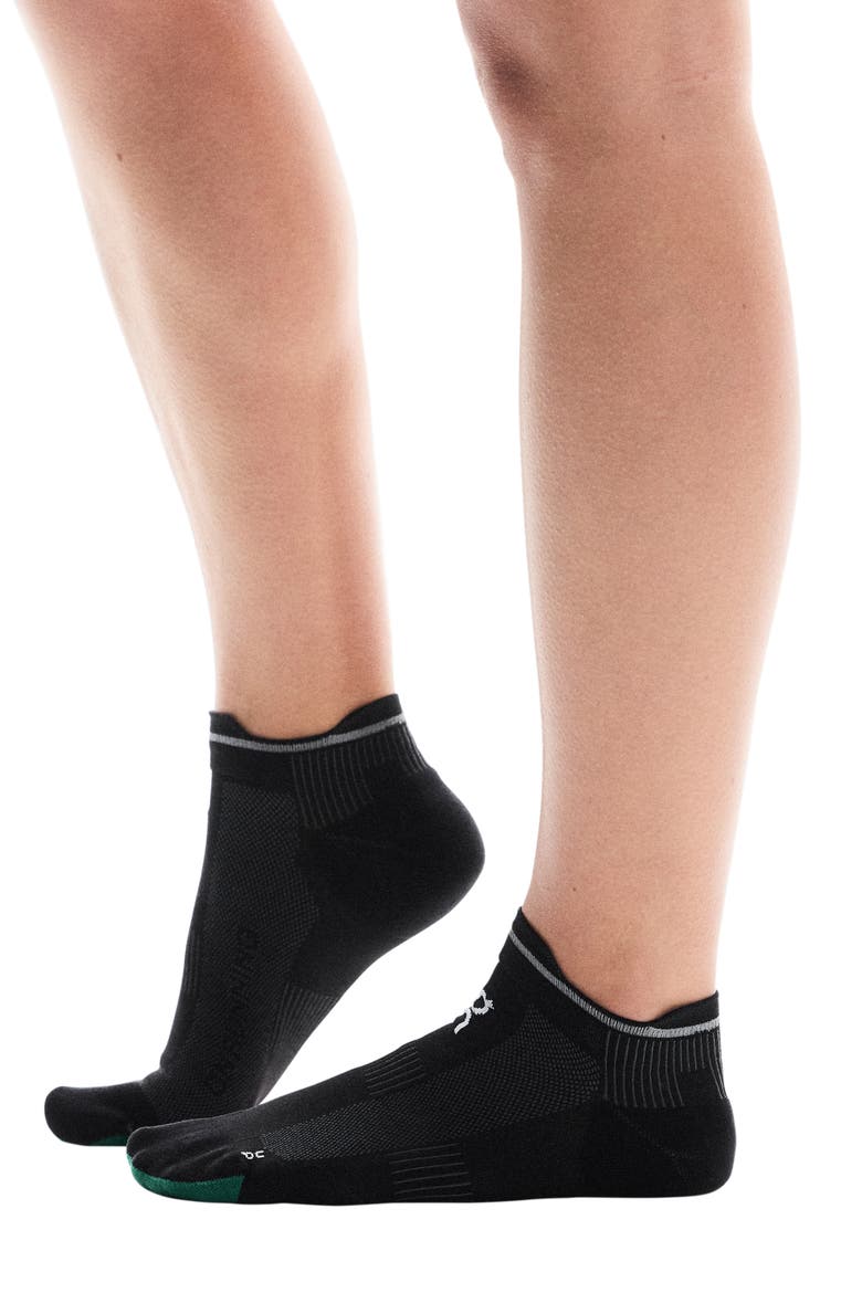 Elite Run No-Show Socks, Main, color, BLACK/ MAGNET