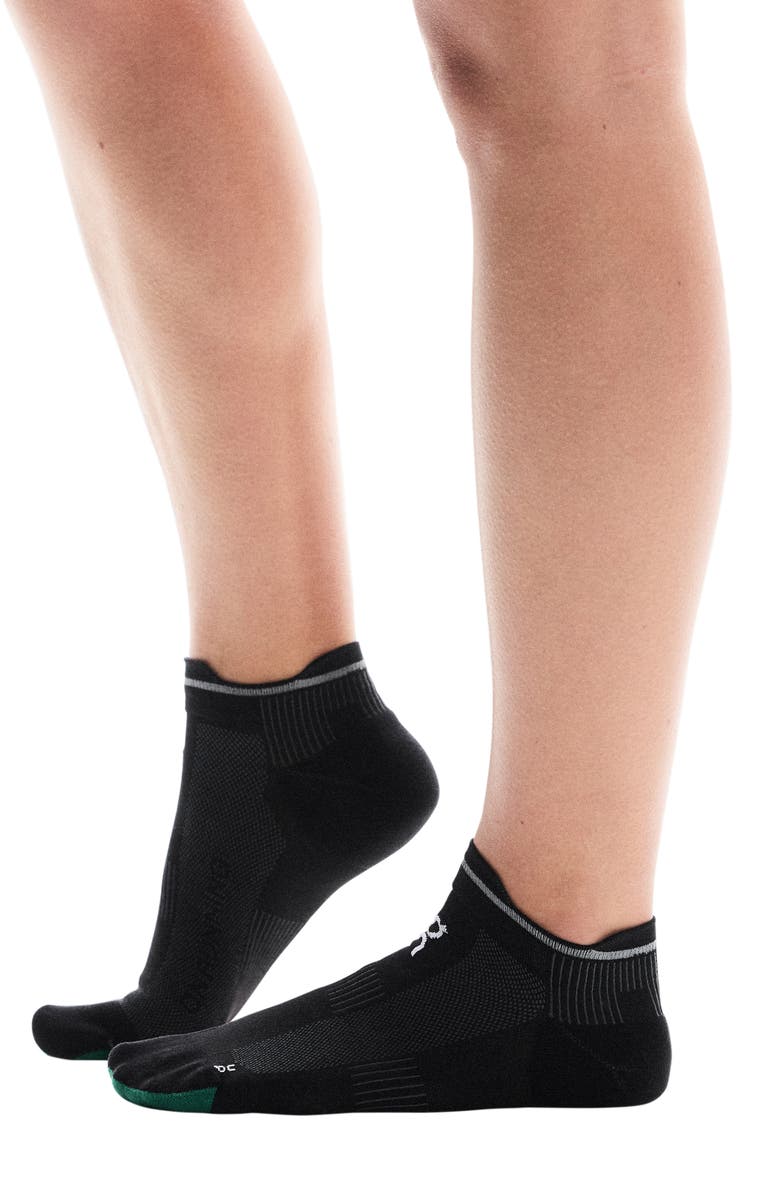 On Elite Run No-Show Socks, Main, color, Black/ Magnet