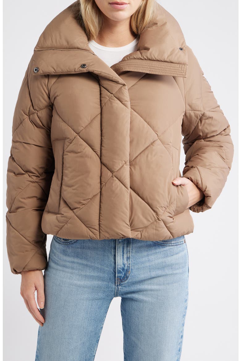 Missy Water Resistant Diamond Quilted Jacket, Alternate, color, TRUFFLE