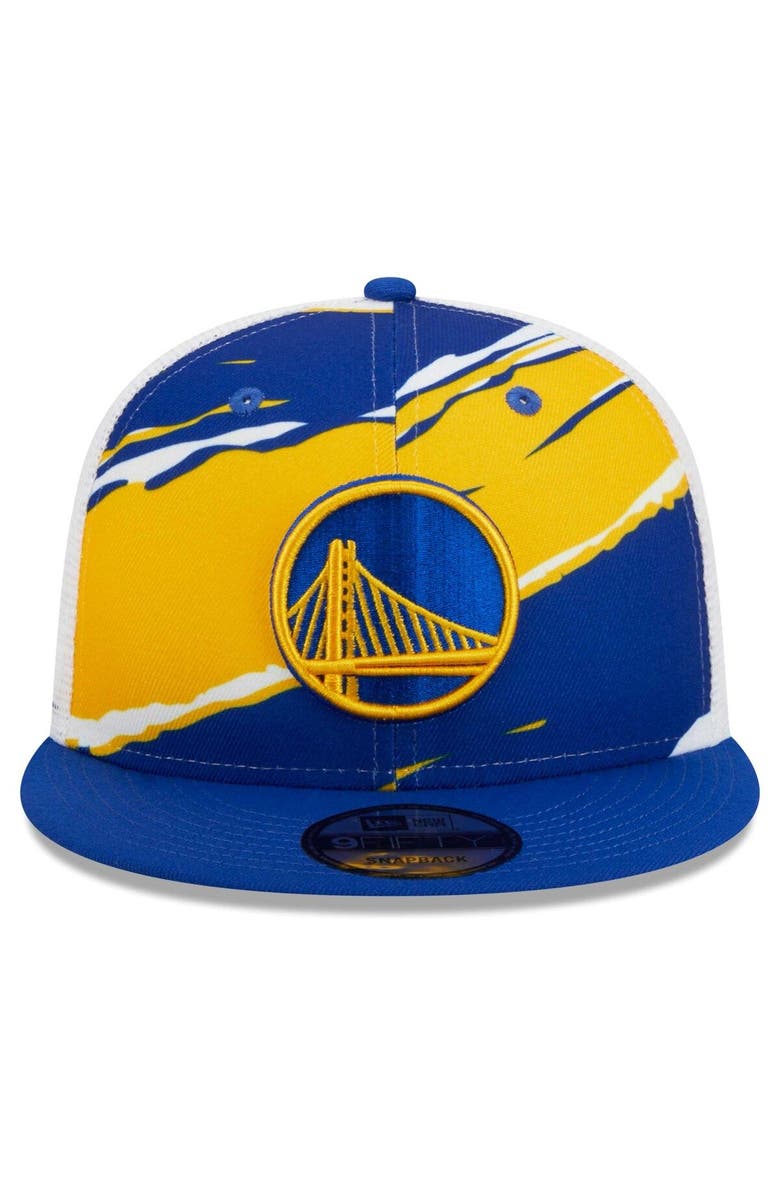 New Era Men's New Era Royal/White Golden State Warriors Tear Trucker 9FIFTY Adjustable Hat, Alternate, color, 