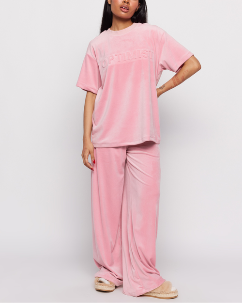 Samii Ryan Optimist Velour Pants In Pink