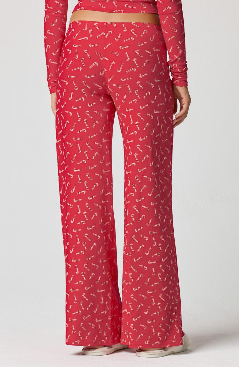 Florence by Mills Rib Print Pants, Alternate, color, Scarlet Candy Cane
