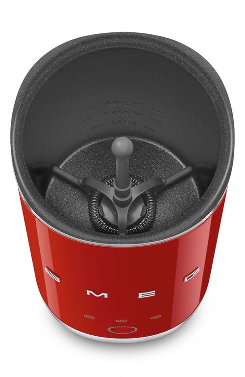 Smeg Mini Milk Frother In Red