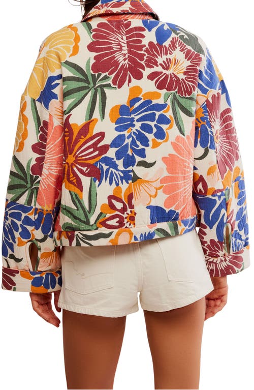 Free People Soleil Beach Jacket Tropical Combo