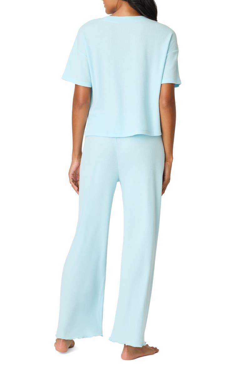 Weekend Waffles Rib Pajamas, Alternate, color, CRYSTAL BLUE