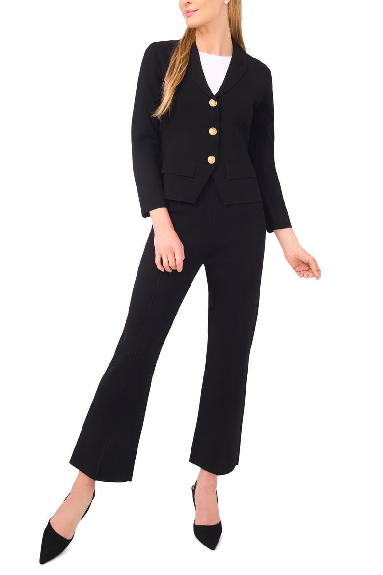 Knit Blazer, Alternate, color, BLACK
