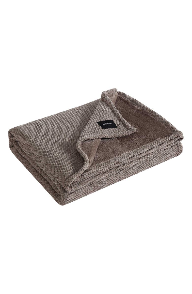 Vera Wang Chenille Jacquard Plush Throw Blanket, Main, color, 