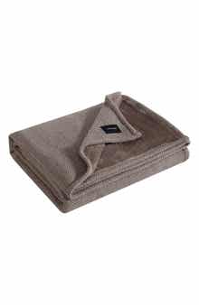 Vera Wang Chenille Jacquard Plush Throw Blanket