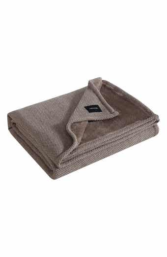 Vera Wang Chenille Jacquard Plush Throw Blanket
