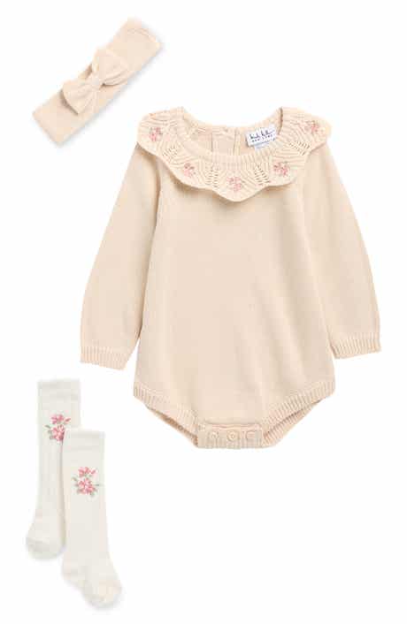 Nicole Miller Bubble Bodysuit, Socks & Headband Set