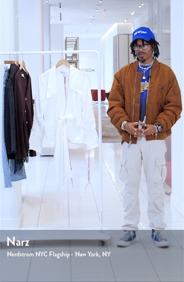 Hope Drape Front Tie Shirt, sales video thumbnail