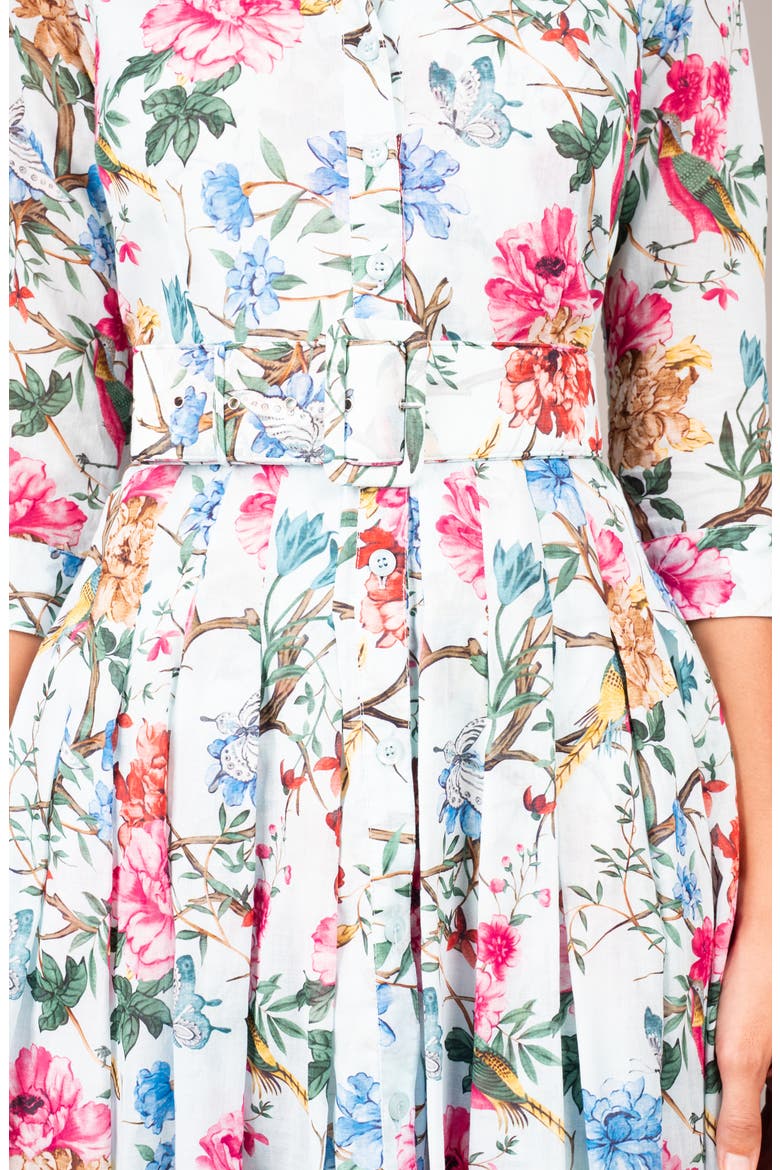Pleated Midi Audrey Shirtdress, Alternate, color, Soft Aqua