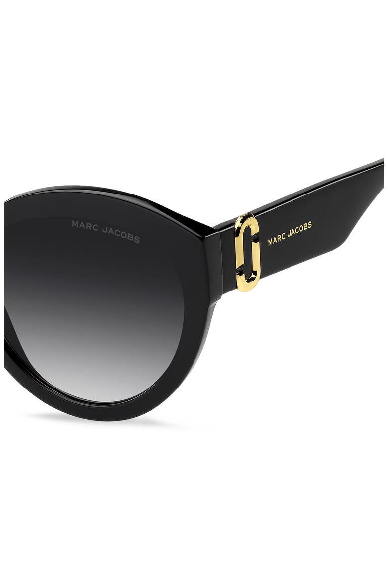 56mm Cateye Sunglasses, Alternate, color, BLACK/ DARK GREY SF