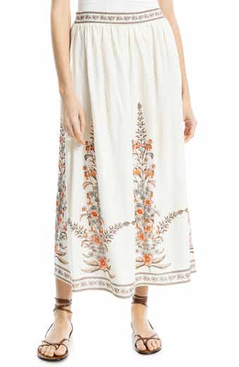 MAX STUDIO Border Print Maxi Skirt
