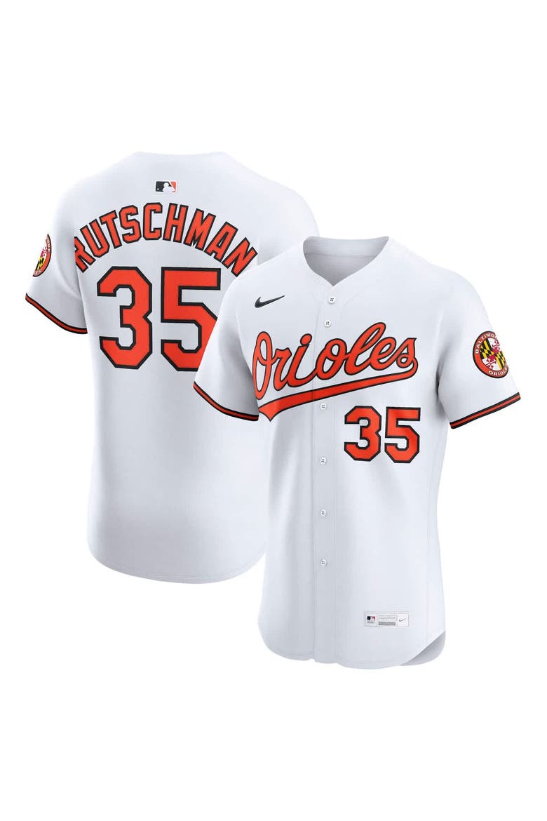 Men's Nike Adley Rutschman White Baltimore Orioles Home Elite Jersey, Main, color, White