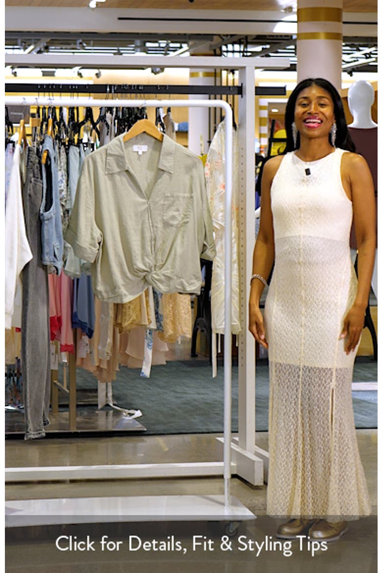 Rebel Knot Front Linen Blend Top video