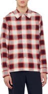 SANDRO Grunge Check Button-Up Shirt