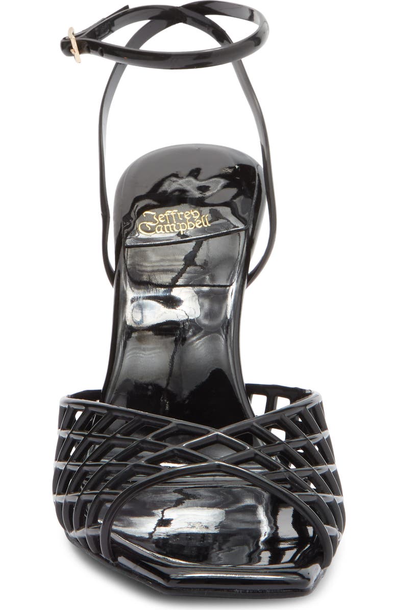 Jeffrey Campbell Lattix Ankle Strap Jelly Sandal, Alternate, color, Black