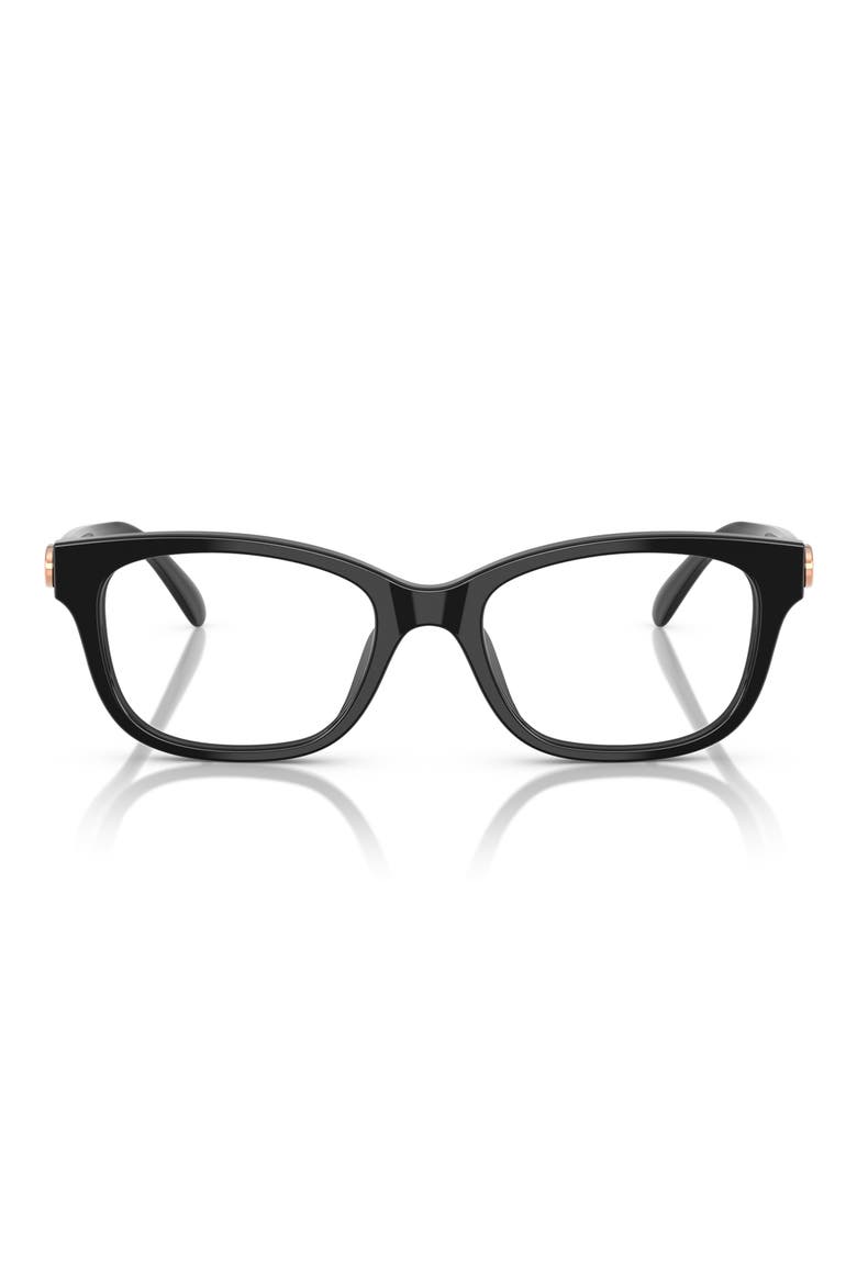 51mm Square Optical Glasses, Main, color, BLACK