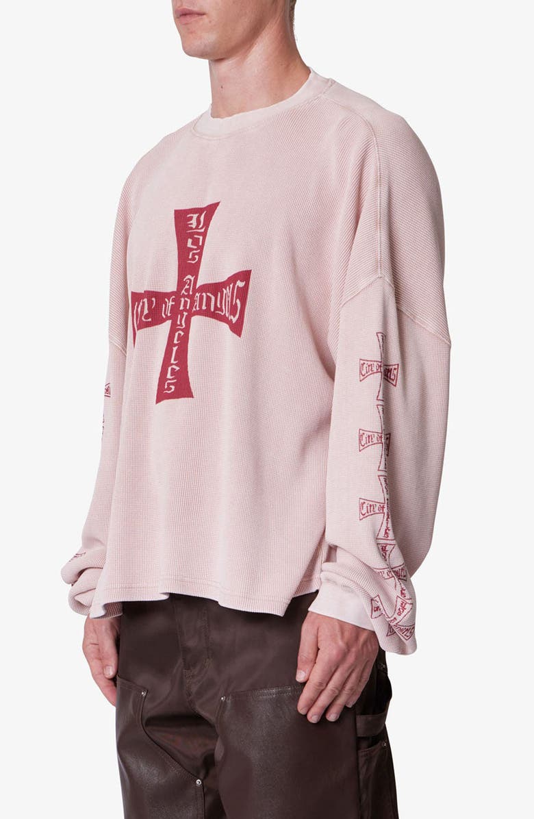 mnml Washed LA Long Sleeve Thermal Knit T-Shirt, Alternate, color, 