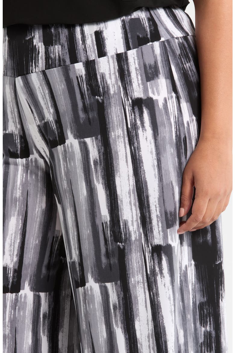 Abstract Print Wide Leg Pants, Alternate, color, BRUSHSTROKE