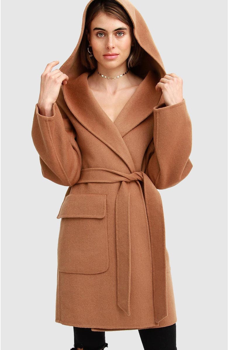Belle & Bloom Sweet Escape Robe Coat, Alternate, color, Camel