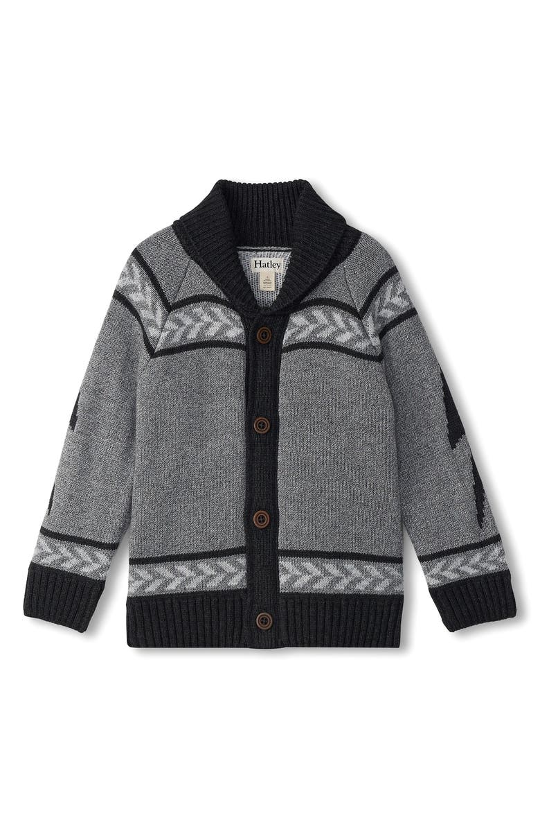 Hatley Kids' Rock 'n' Roll Shawl Collar Cardigan, Main, color, 
