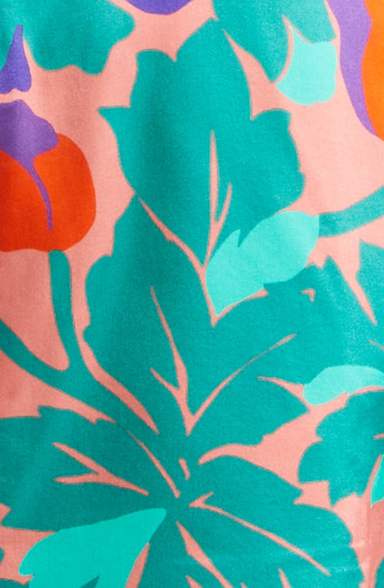 Ramy Brook Orion Dahlia Strapless Cocktail Minidress, Alternate, color, Coral Floral