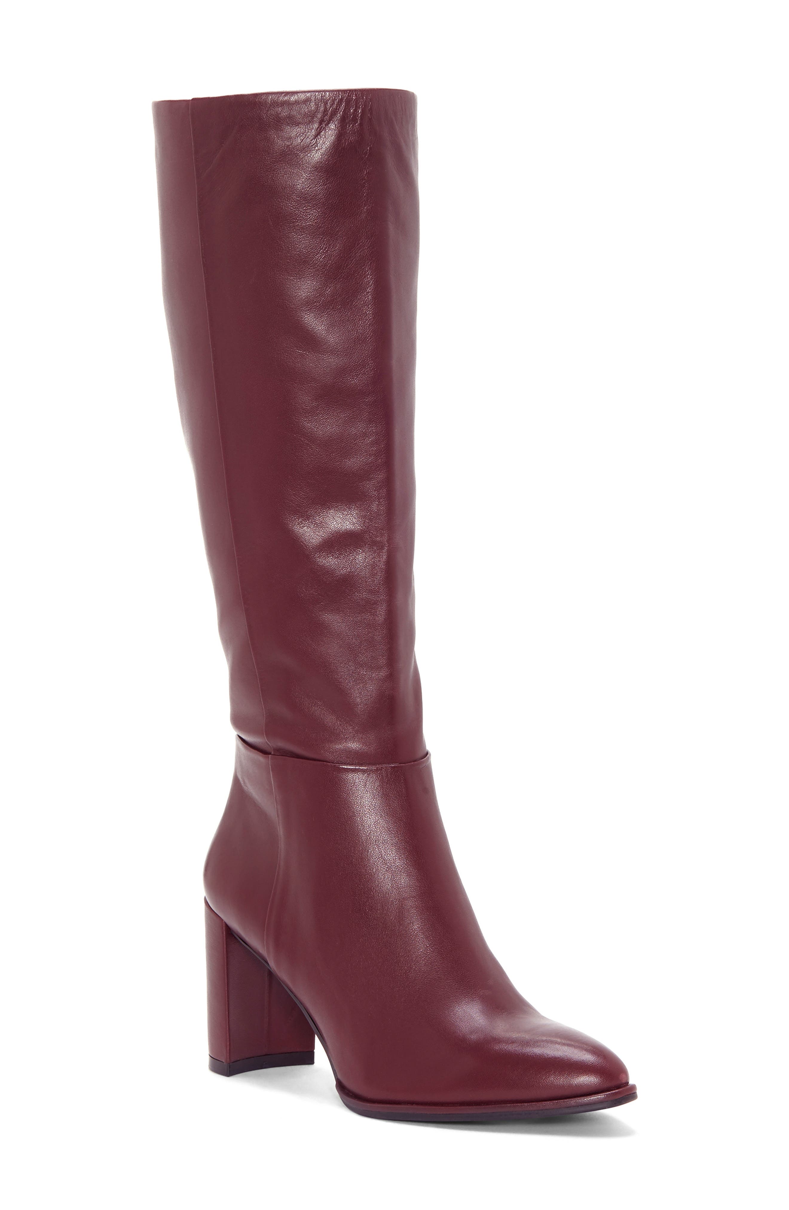Wenda Knee High Boot, Main, color, MULLED WINE LEATHER
