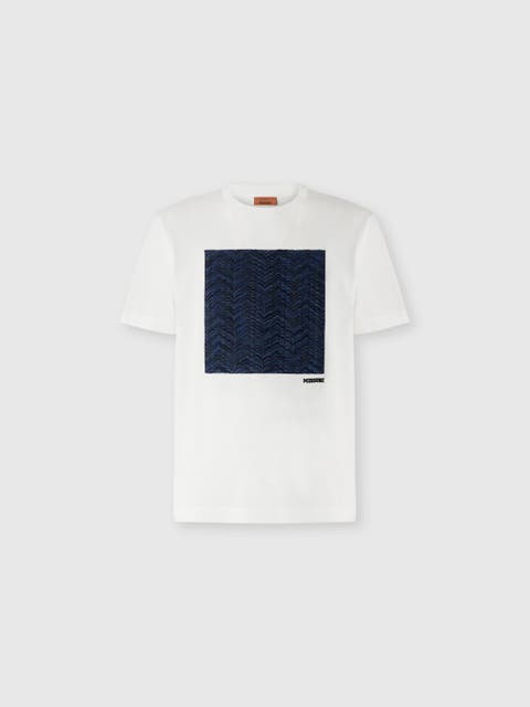 Cotton Jersey Crewneck T-shirt With Insert