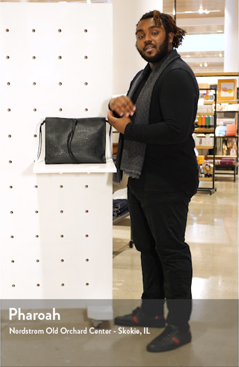 Katlin Small Perforated Leather Tote, sales video thumbnail