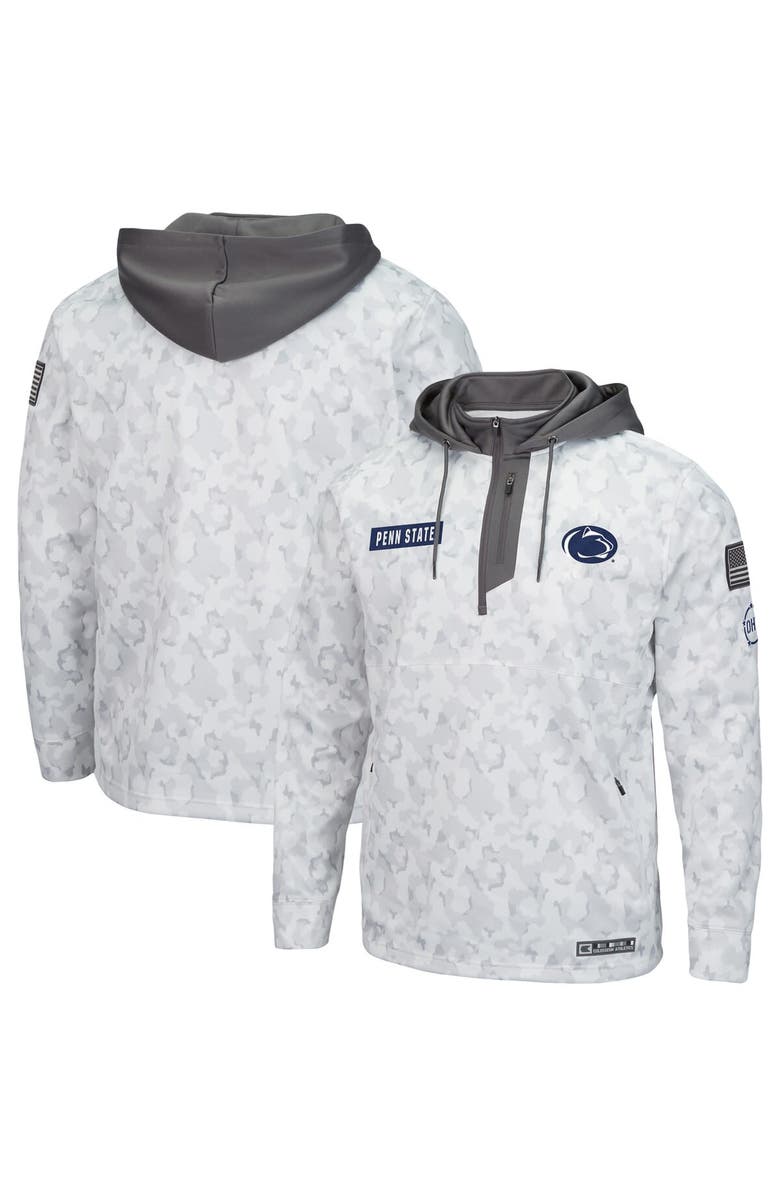 COLOSSEUM Men's Colosseum Arctic Camo Penn State Nittany Lions OHT Military Appreciation Quarter-Zip Hoodie, Alternate, color, 