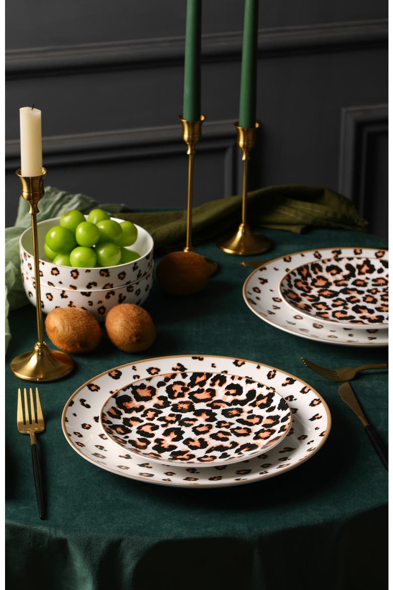 Majestic Porcelain 12-Piece Dinnerware Set, Alternate, color, Multicolored