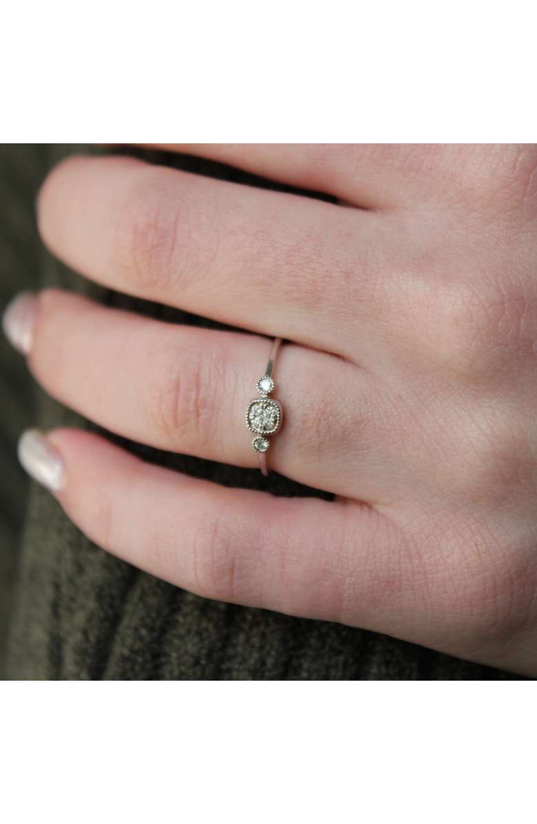 LuvMyJewelry Cushion Cut Natural Diamonds Birthstone Ring in 14K Gold, Alternate, color, 