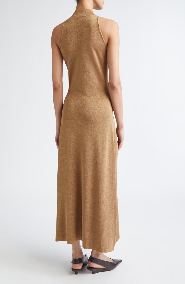 Altuzarra Mitzi Metallic Jersey Dress, Alternate, color, Gold