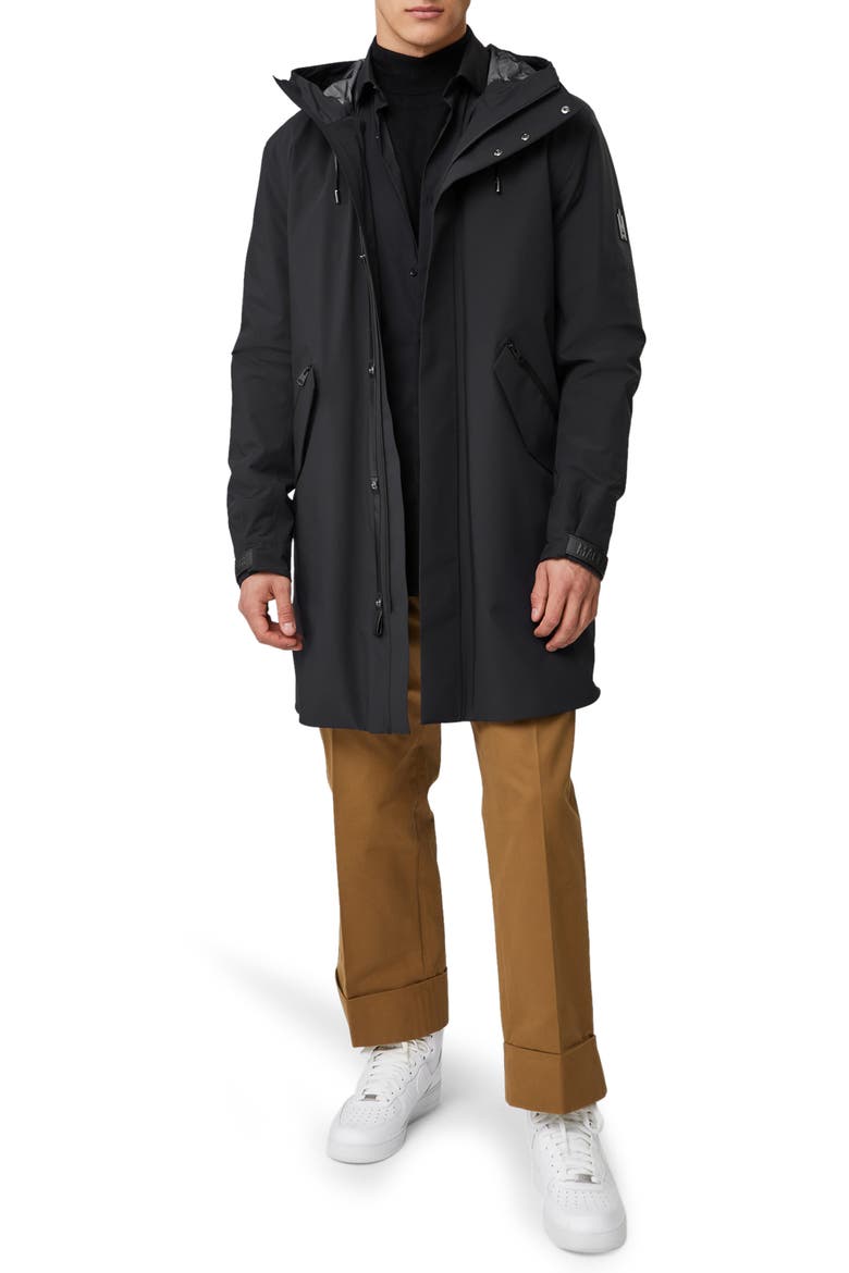 2-in-1 Water Repellent Parka with Removable 800 Fill Power Down Liner, Main, color, BLACK