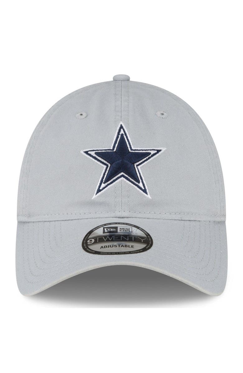 New Era Men's New Era Gray Dallas Cowboys Core Classic 2.0 9TWENTY Adjustable Hat, Alternate, color,