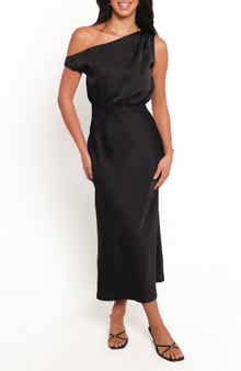 Petal & Pup Clare One-Shoulder Midi Dress