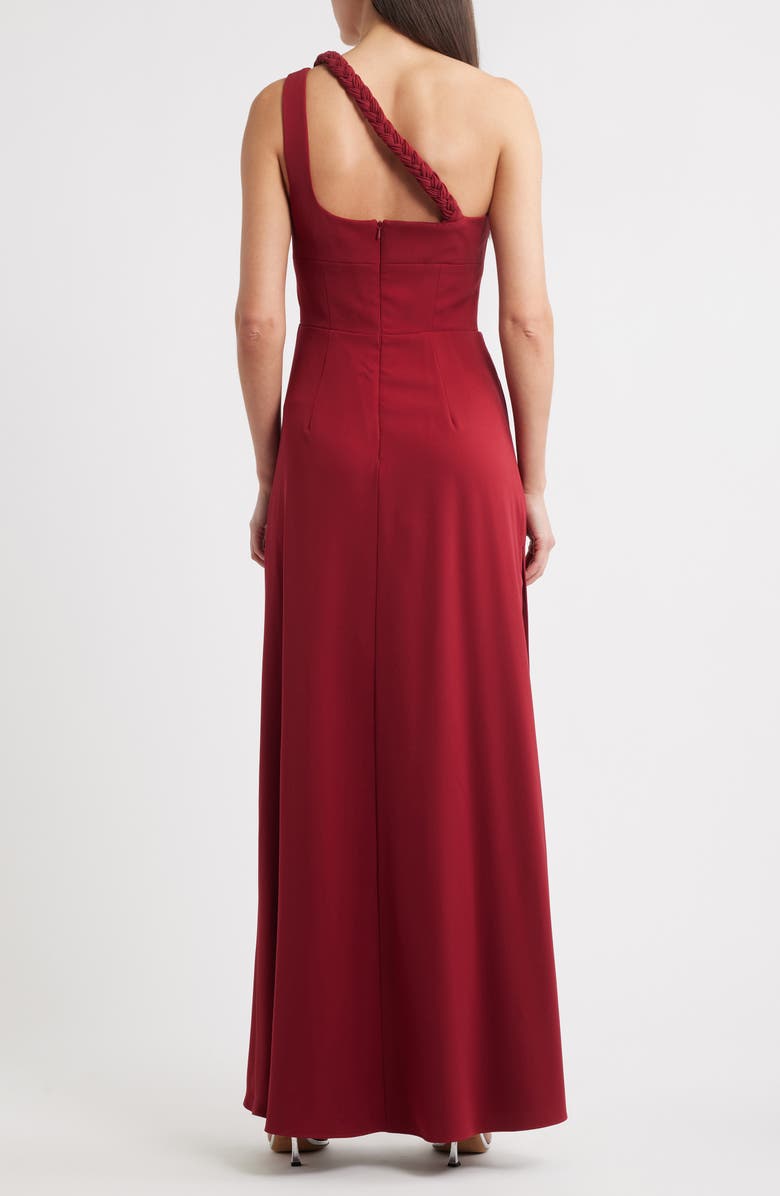 Black Halo Marion One-Shoulder Gown, Alternate, color, Crimson
