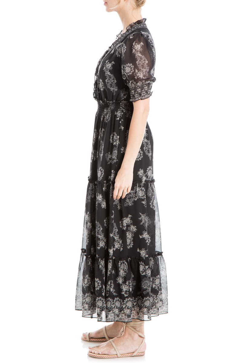 MAX STUDIO Floral Tiered Midi Dress, Alternate, color,