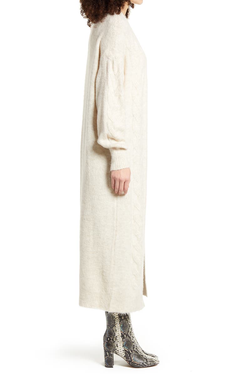 Leith Cozy Cable Knit Longline Cardigan, Alternate, color,
