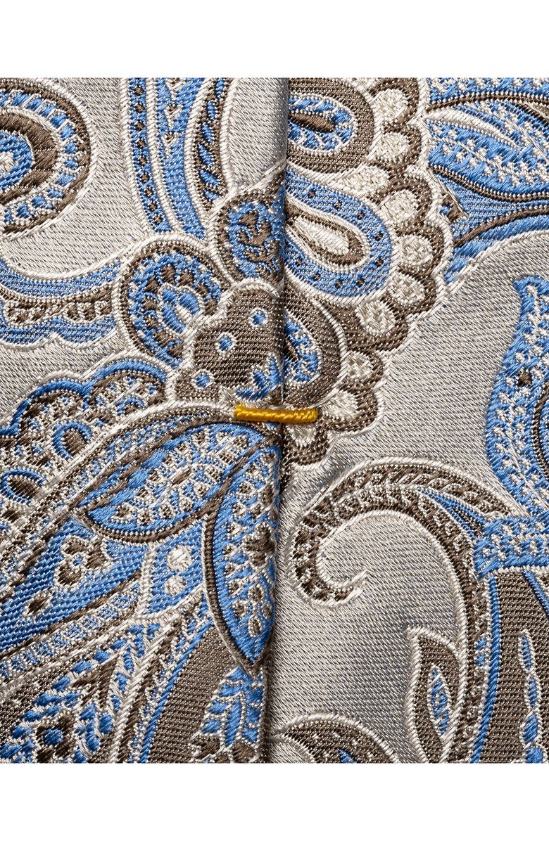 Eton Paisley Silk Tie, Alternate, color, Light Grey
