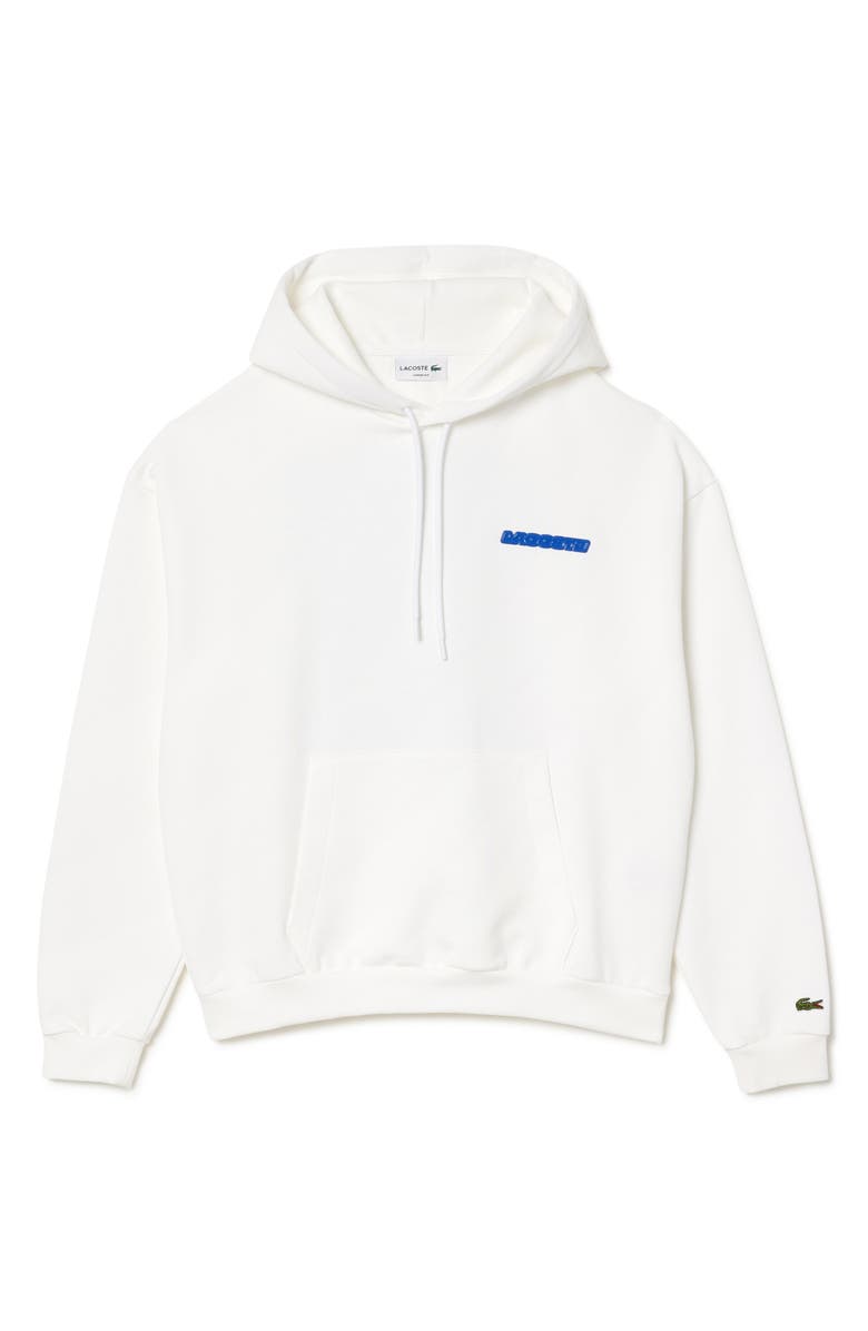 Lacoste Graphic Hoodie Sweatshirt, Alternate, color, White