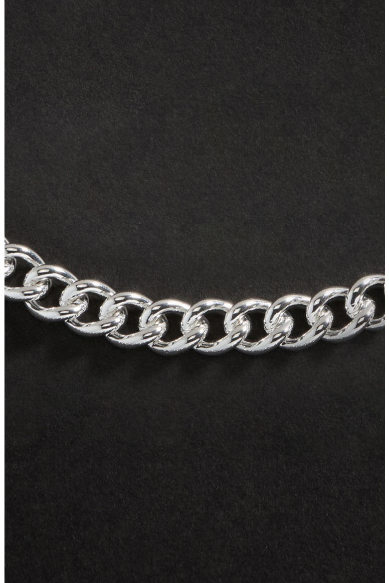 Loop Curb Chain Bracelet in Silver, Alternate, color, Silver