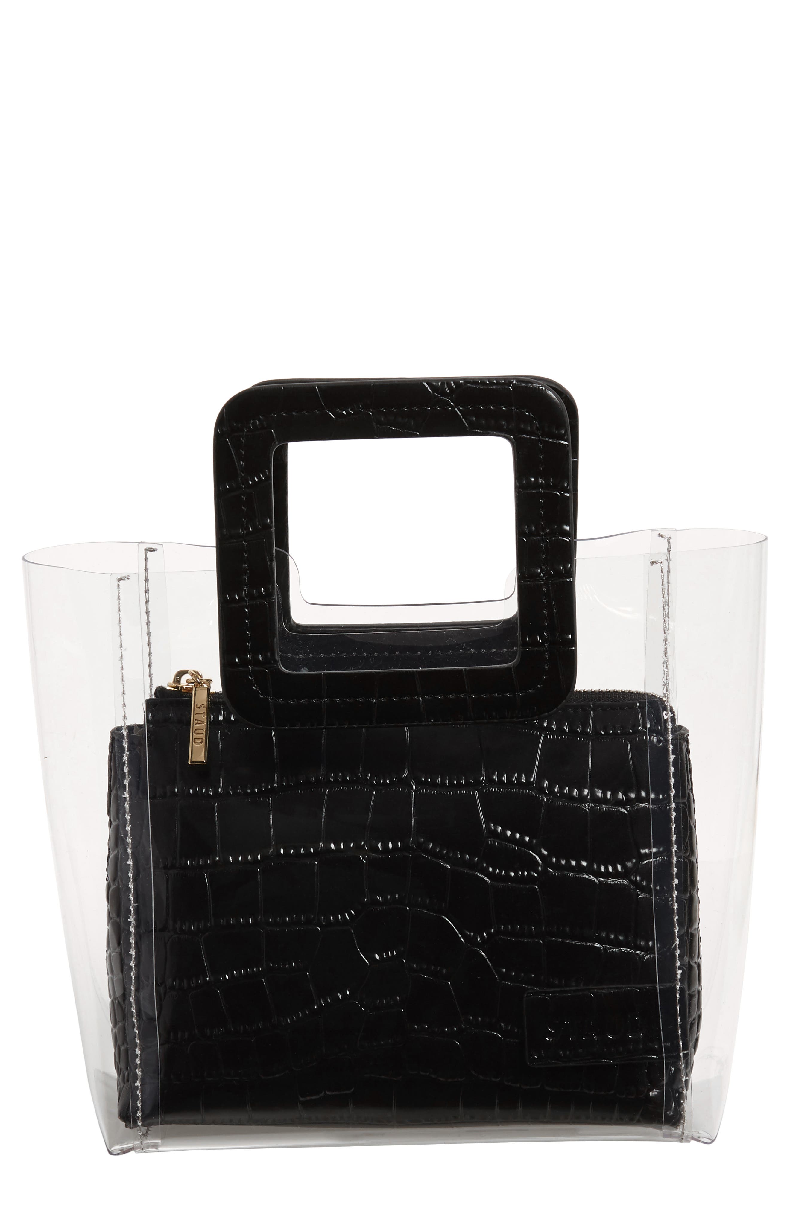 STAUD Mini Shirley Transparent Handbag, Main, color, 