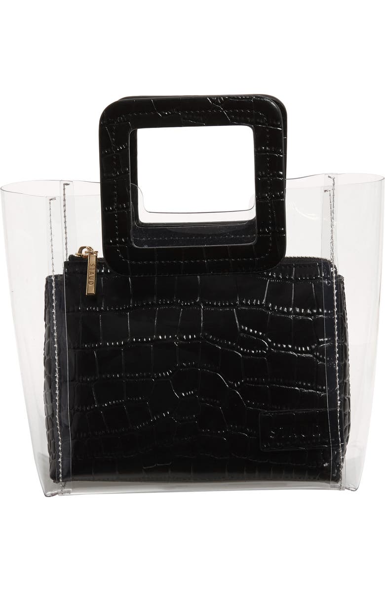 STAUD Mini Shirley Transparent Handbag, Main, color,